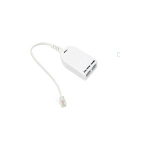 ADAPTADOR TELÉFONO CON FILTRO (1 MACHO/2 HEMBRAS) BLANCO 7HSEVENON ELEC BL