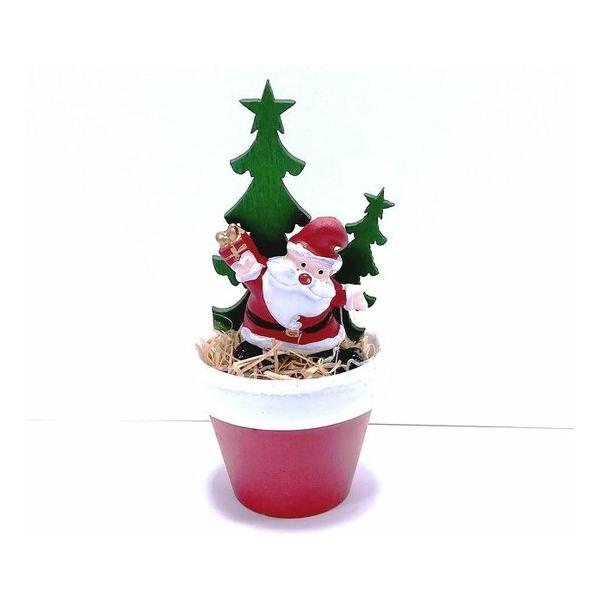 MACETA FIGURA SANTA CLAUS 4.7X8.5CM 6SURT