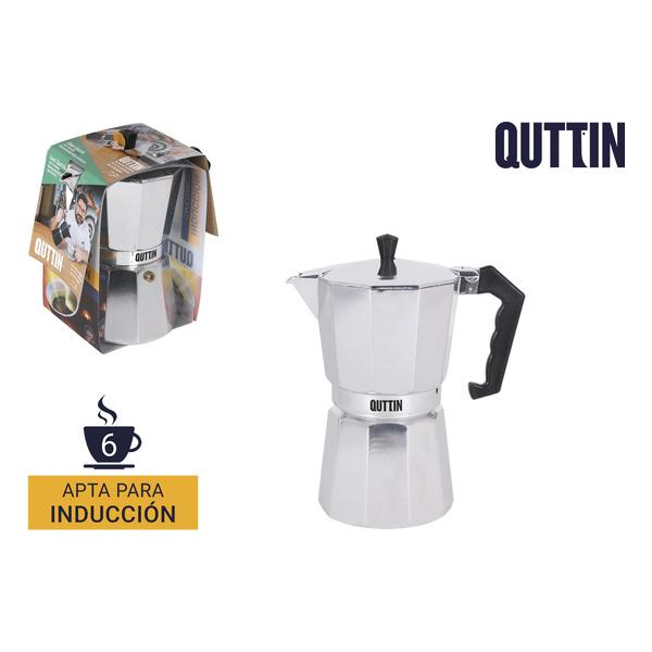 CAFETERA ALUMINIO GRIS 6 SERVICIOS INDUCCIÓN QUTTIN - imagen 3